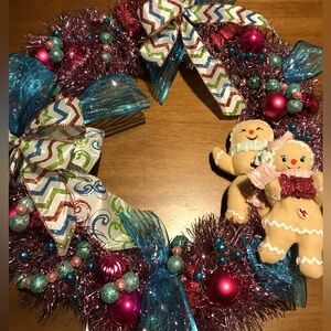 18” handcrafted custom Gingerbread Wreath  Baker Theme Design Col…Final Sale